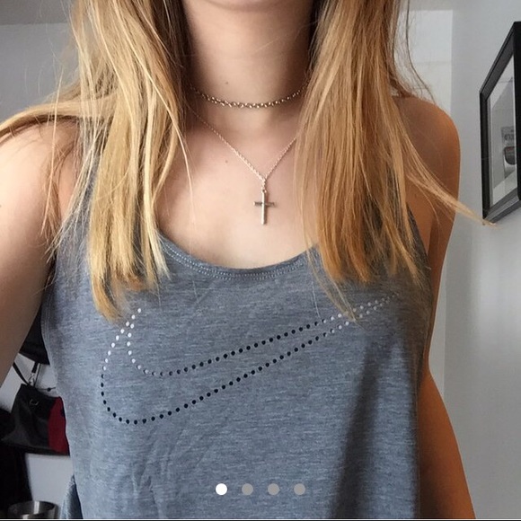 Nike Tops - SOLD Nike athletic top with laser cutout logo S